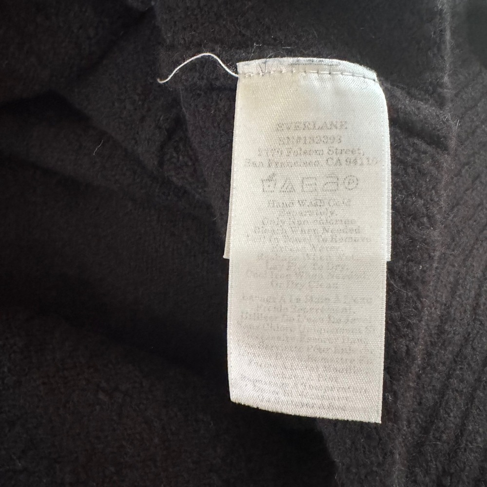 Everlane Black Knit Sweater Dress Long Sleeve Turtleneck Casual Womens Size M - Picture 4 of 13